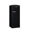 Vertikaler Kühlschrank Retro Vintage Schwarz 218L RF218RNA++ FrigeluX