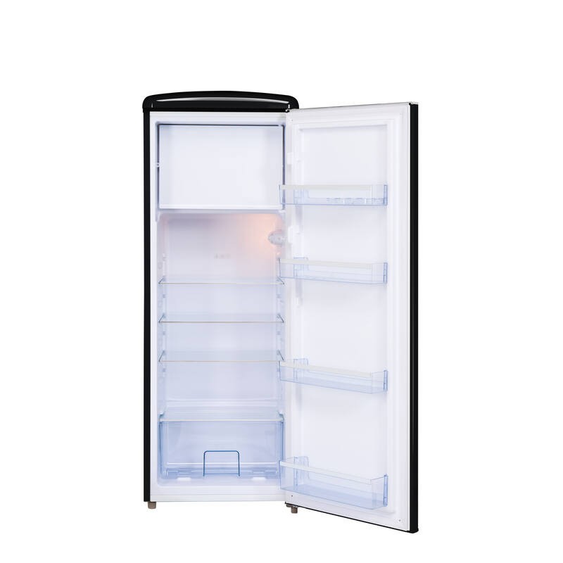 Vertikaler Kühlschrank Retro Vintage Schwarz 218L RF218RNA++ FrigeluX