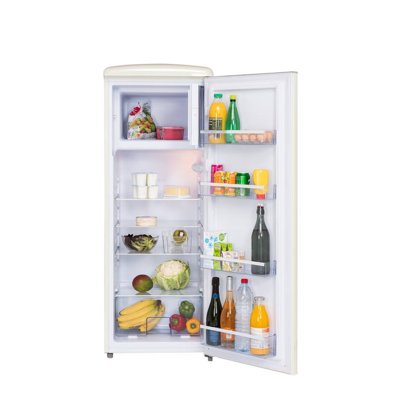 Vertikaler Retro Vintage Creme Kühlschrank 218L RF218RCA++ FrigeluX