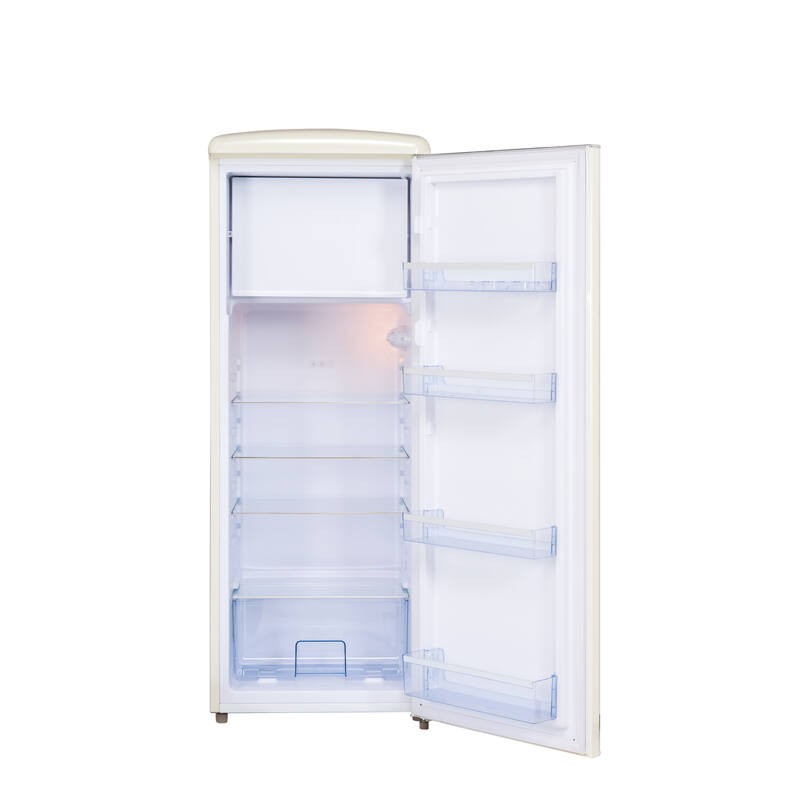 Vertikaler Retro Vintage Creme Kühlschrank 218L RF218RCA++ FrigeluX