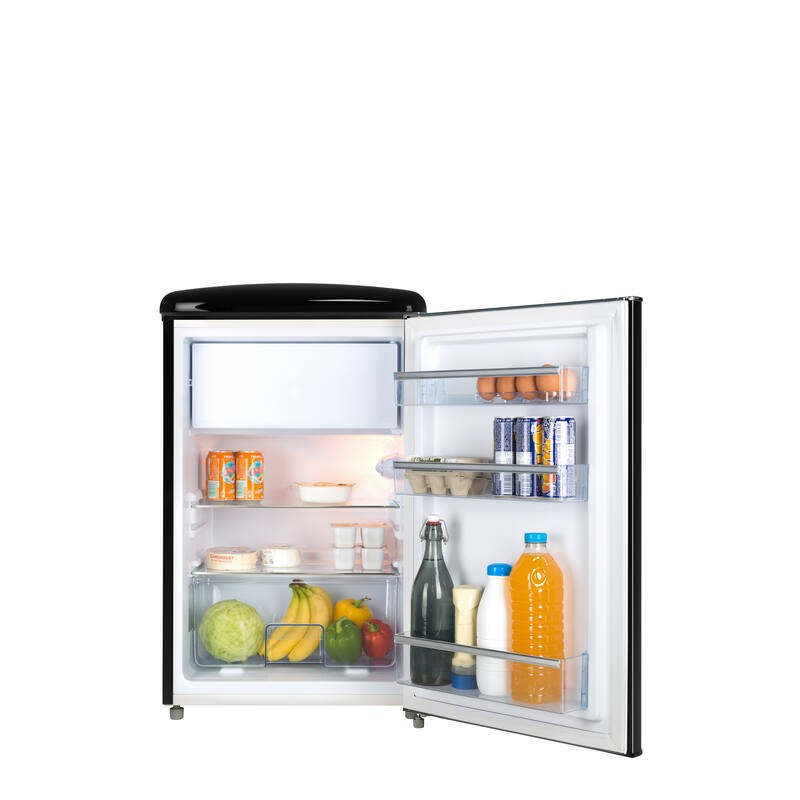 Retro Vintage Schwarzer Tischkühlschrank 108L R4TT108RNE - FrigeluX