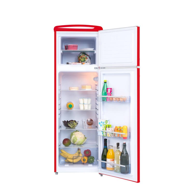 Retro Vintage Roter Kühlschrank 2 Türen RFDP246RRA++ 245L - Frigelux