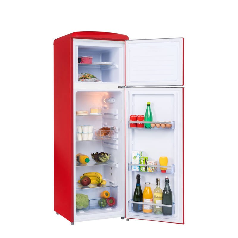 Retro Vintage Roter Kühlschrank 2 Türen RFDP246RRA++ 245L - Frigelux