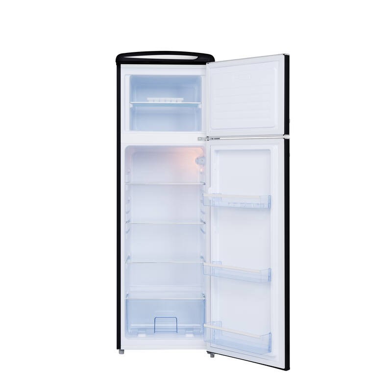 Retro Vintage Schwarzer Kühlschrank 2 Türen RFDP246RNA++ 245L - FrigeluX