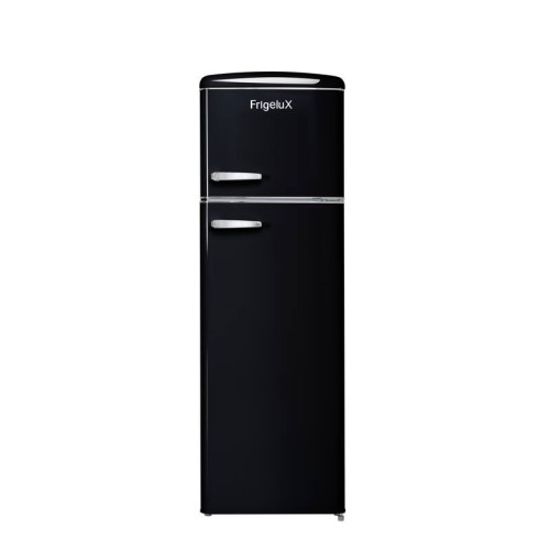 Retro Vintage Schwarzer Kühlschrank 2 Türen RFDP246RNA++ 245L - FrigeluX
