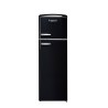 Retro Vintage Schwarzer Kühlschrank 2 Türen RFDP246RNA++ 245L - FrigeluX