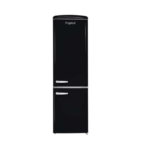 Retro Vintage Schwarzer Kombi-Kühlschrank 244L CB255RNA++ FrigeluX