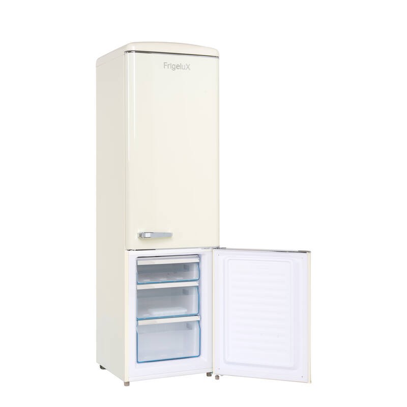 Retro Vintage Kombi-Kühlschrank Creme 244L CB255RCA++ FrigeluX