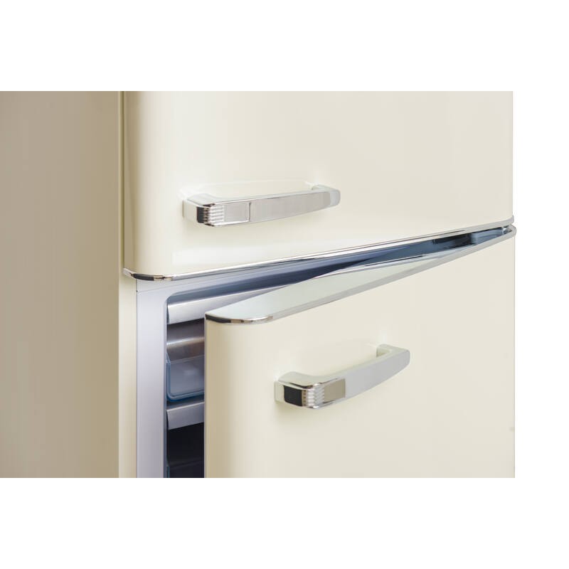 Retro Vintage Kombi-Kühlschrank Creme 244L CB255RCA++ FrigeluX