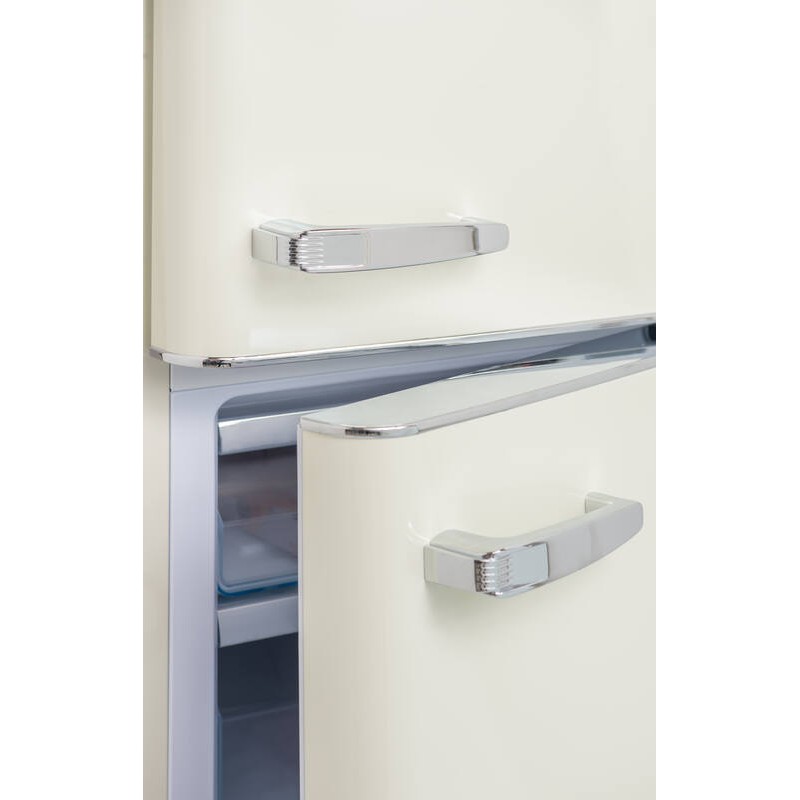 Retro Vintage Kombi-Kühlschrank Creme 244L CB255RCA++ FrigeluX