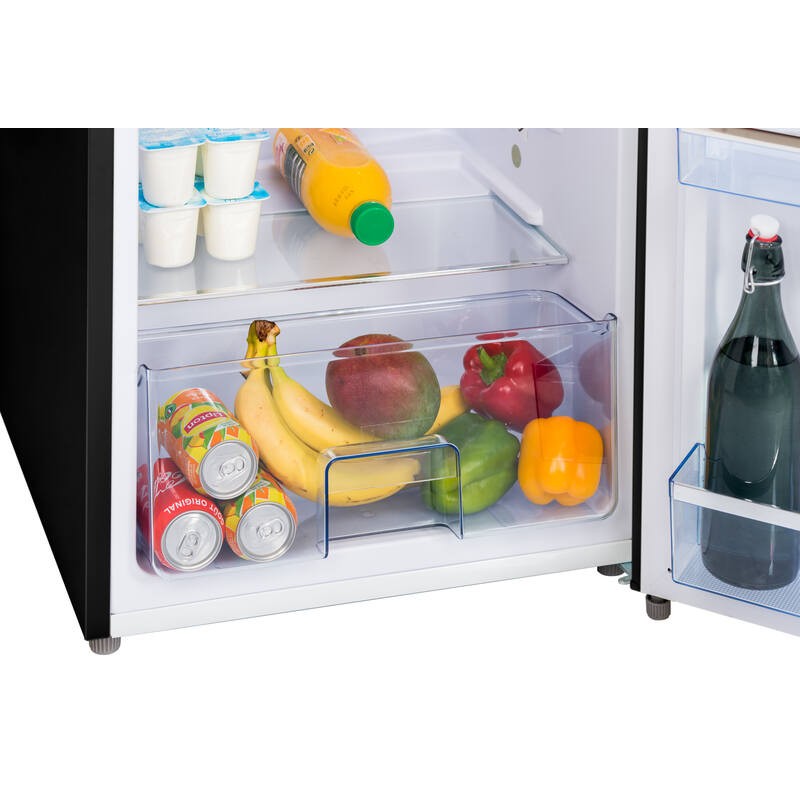 Vertikaler Kühlschrank Retro Vintage Schwarz 218L RF218RNA++ FrigeluX